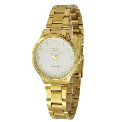 ساعت مچی عقربه ای زنانه لاروس مدل 0118 80206 به همراه دستمال مخصوص برند کلین واچ