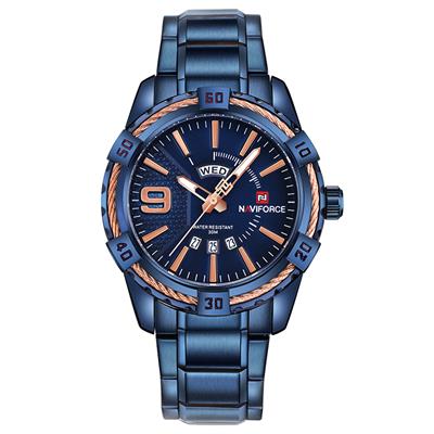 ساعت مچی عقربه ای مردانه نیوی فورس مدل nf9117sm bebe