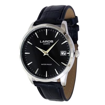 ساعت مچی عقربه ای مردانه لاروس مدل 1117 80139 s d به همراه دستمال مخصوص برند کلین واچ