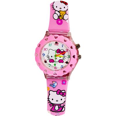 ساعت مچی عقربه ای بچه گانه مدل kitty رنگ صورتی