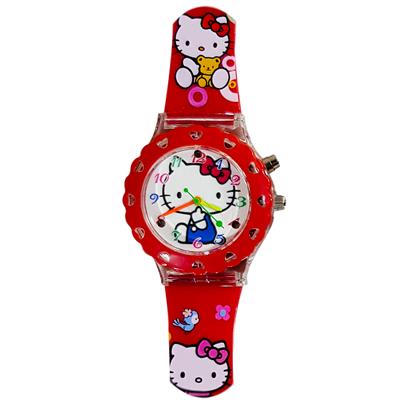 ساعت مچی عقربه ای بچه گانه مدل 01 kitty رنگ قرمز