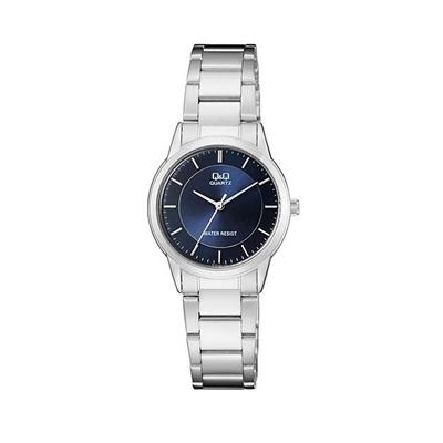 ساعت مچی عقربهای زنانه کیو اند کیو مدل qa45j202y به همراه دستمال مخصوص برند کلین واچ