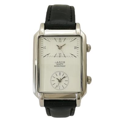 ساعت مچی عقربه ای دو زمانه لاروس مدل 612 72403
