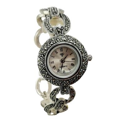 ساعت مچی عقربه ای نقره زنانه کد dn105