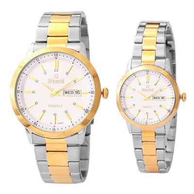 ست ساعت مچی عقربه ای زنانه و مردانه سوستون مدل sv 7404