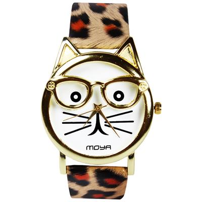 ساعت مچی عقربه ای زنانه مویا طرح گربه 004
