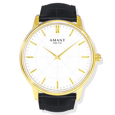 ساعت مچی عقربه ای آمانت مدل arctic black