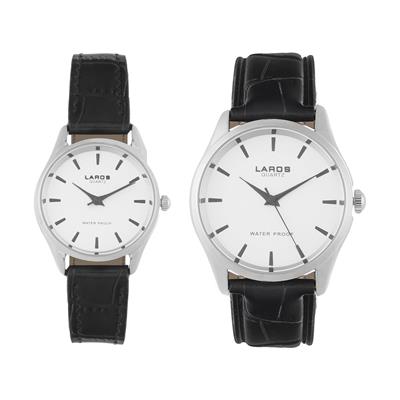 ست ساعت مچی عقربه ای زنانه و مردانه لاروس مدل s 0116 65