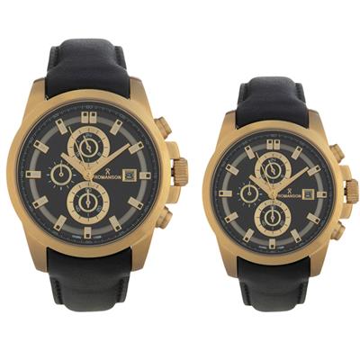 ست ساعت مچی عقربه ای زنانه و مردانه رومانسون کد 17099g