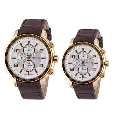 ست ساعت مچی عقربه ای مردانه و زنانه کد esmw4