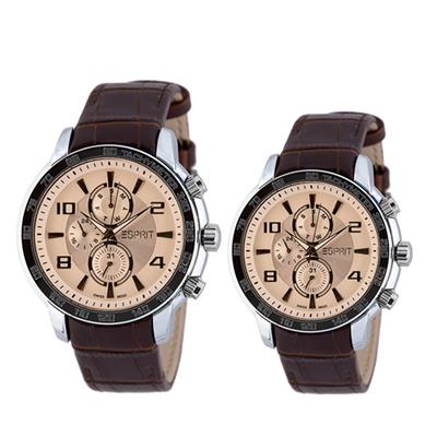 ست ساعت مچی عقربه ای مردانه و زنانه کد esmw5