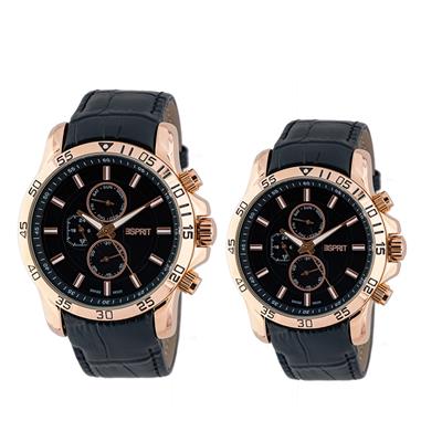 ست ساعت مچی عقربه ای زنانه و مردانه کد esmw1