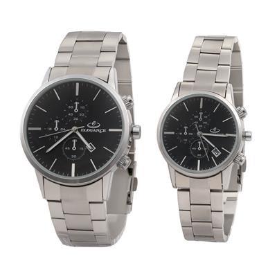 ست ساعت مچی عقربه ای مردانه و زنانه الگانس مدل el3407gl