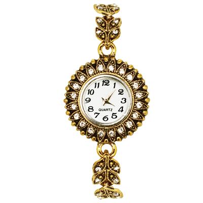 ساعت مچی عقربه ای زنانه طرح گل کد 07