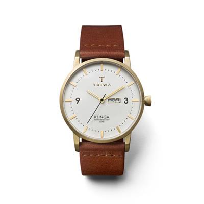 ساعت مچی عقربه ای تریوا مدل ivory klinga brown