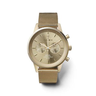 ساعت مچی عقربه ای تریوا مدل gold nevil