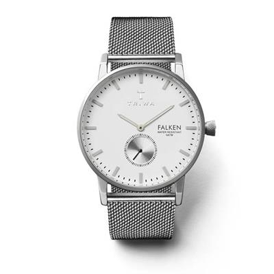 ساعت مچی عقربه ای تریوا مدل ivory falken steel mesh
