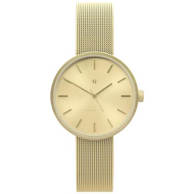 ساعت مچی عقربه ای زنانه نیوگیت مدل the atom gold mesh bracelet