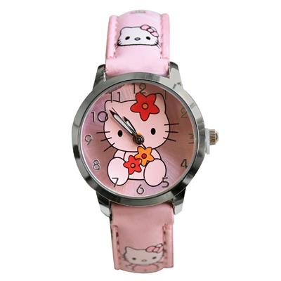 ساعت مچی عقربه ای بچگانه مدل hello kitty05