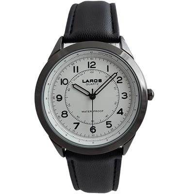 ساعت مچی عقربهای مردانه لاروس مدل 80047sبه همراه جاسوئیچی با طرح آچار فرانسه مدل jk108