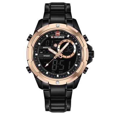 ساعت مچی عقربه ای مردانه نیوی فورس مدل nf9120mbgb