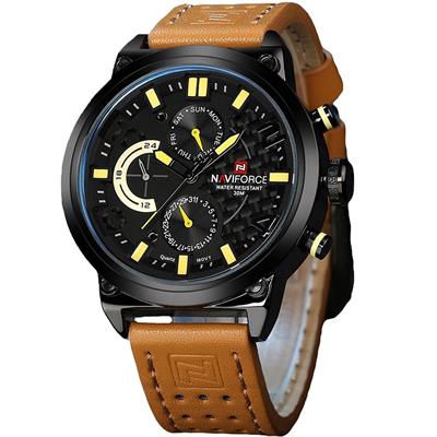 ساعت مچی عقربه ای مردانه نیوی فورس مدل nf9068lbybm