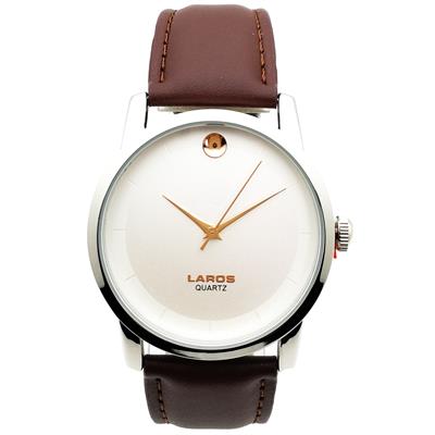 ساعت مچی عقربه ای مردانه لاروس مدل lm a104 brown