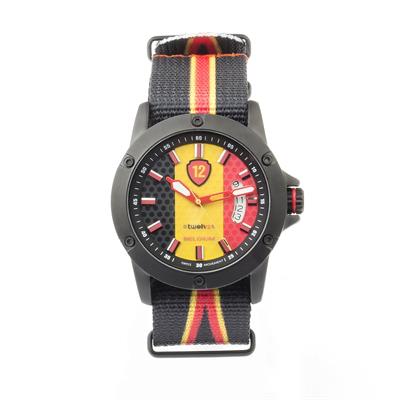 ساعت مچی عقربه ای توولو طرح پرچم بلژیک