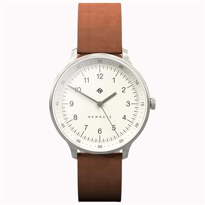 ساعت مچی عقربه ای نیوگیت مدل the blip tan leather strap