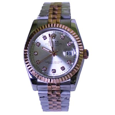 ساعت مچی عقربه ای مردانه مدل دیت جاست کد mu 0004 به همراه یک ساعت هدیه