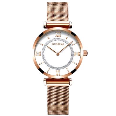 ساعت مچی عقربه ای مدل zunpai white