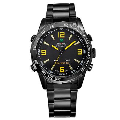 ساعت مچی عقربه ای مردانه وید مدل wh1009 2 yellow